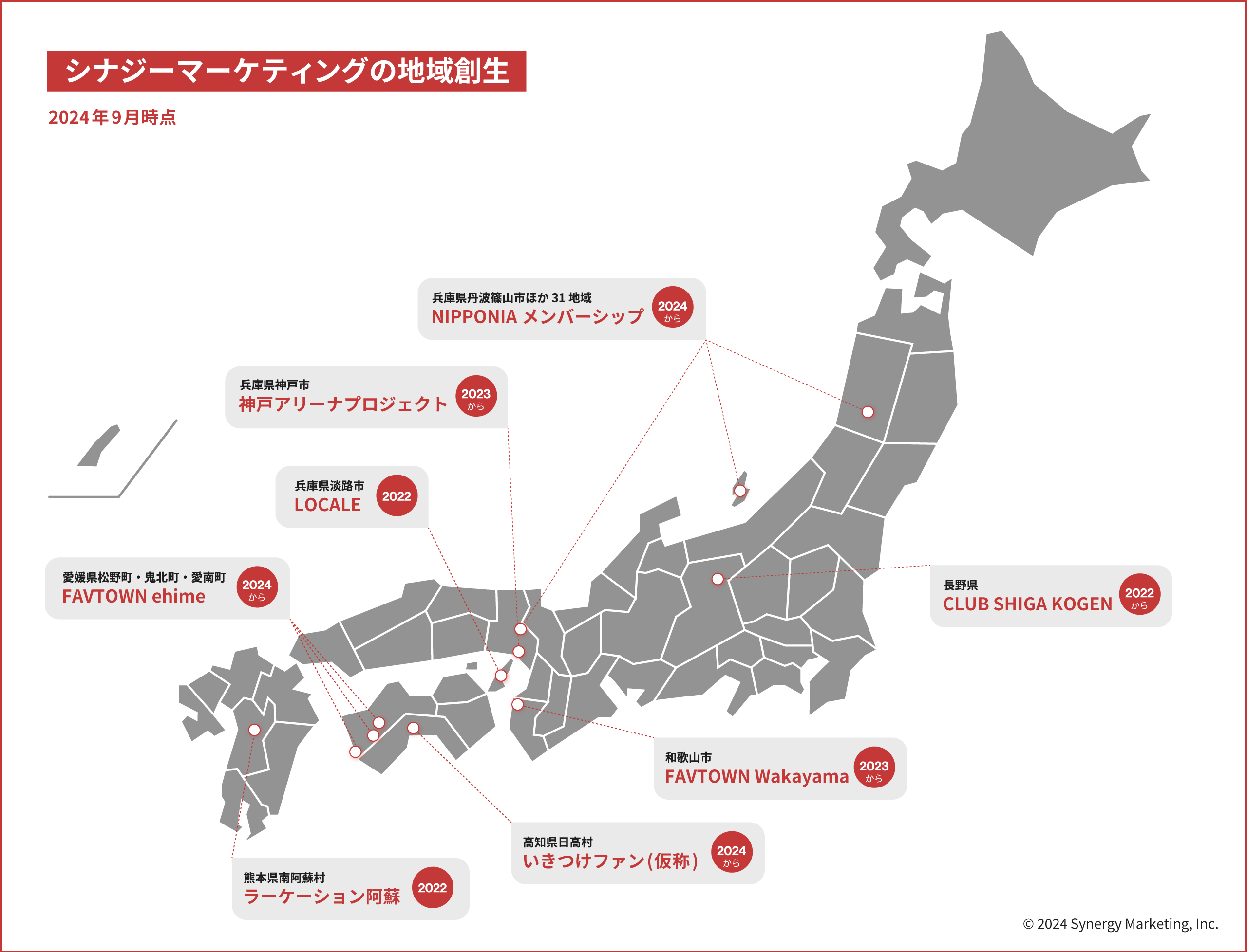 シナジーマーケティングの地域創生マップ