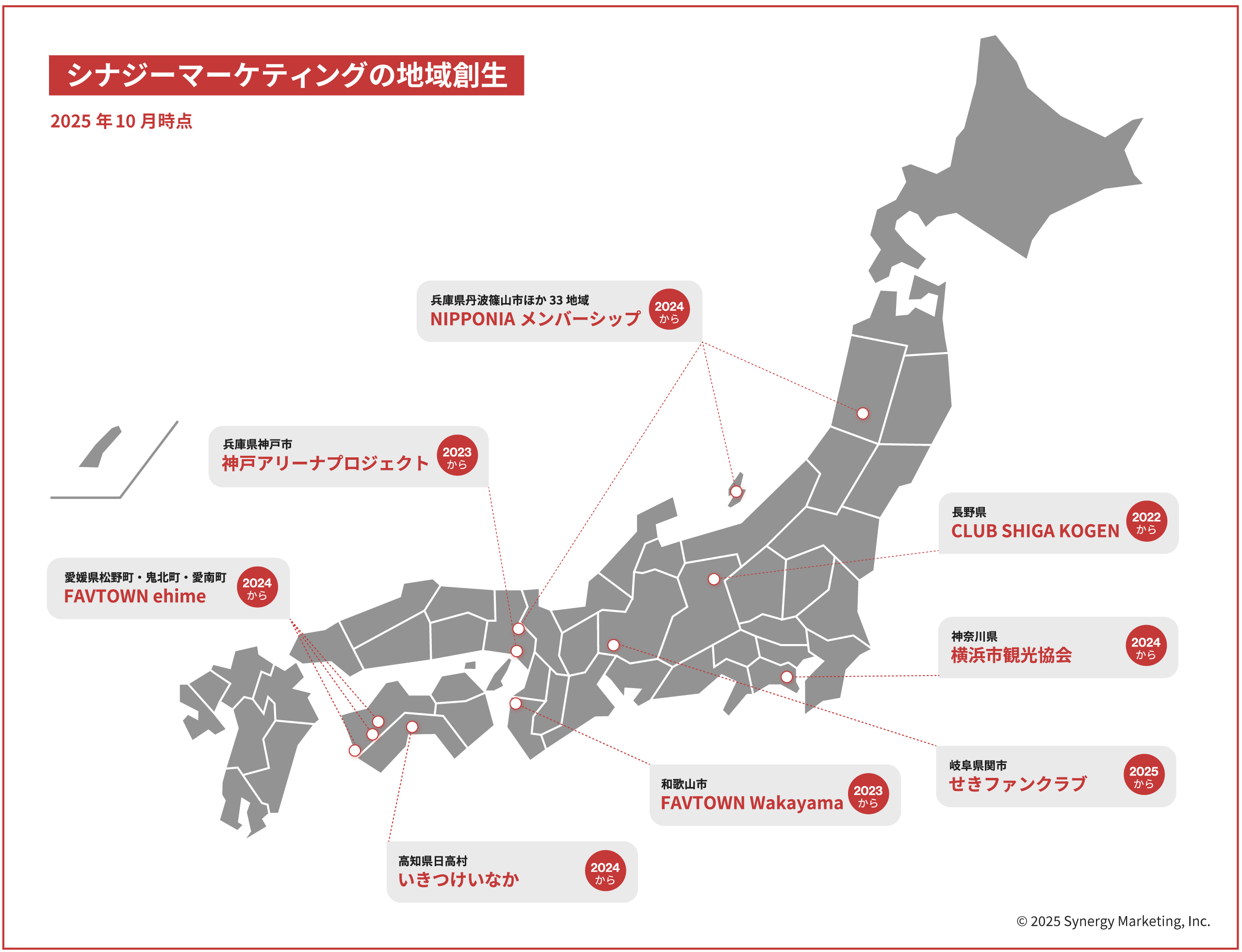 シナジーマーケティングの地域創生マップ